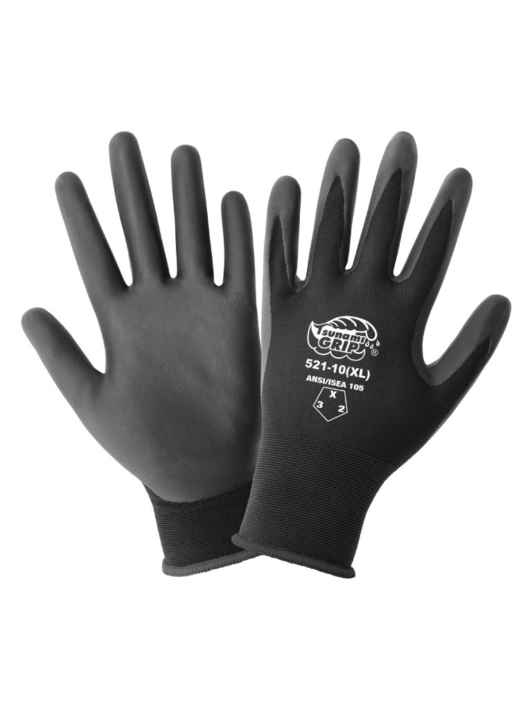 Tsunami Grip® 521 – Ultraligeros Calibre 21 con Agarre en Espuma Nitrilo y Cumplimiento FDA